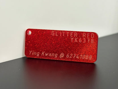 3mm YK6378 GLITTER RED