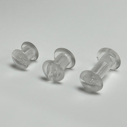 CLEAR PLASTIC PIN SCREWS (MALE / FEMALE)